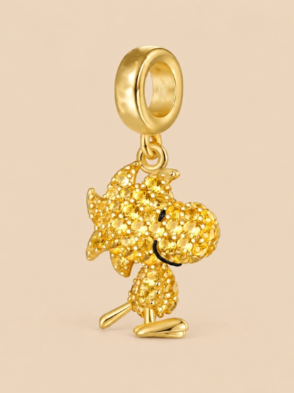 Gold Woodstock Charm Pendant - Women Jewelry